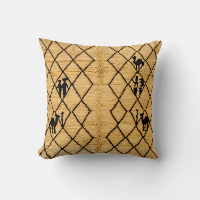 Persian Yellow Rug Kilim Lumbar Pillows: Elegant Throw Pillow (Front)