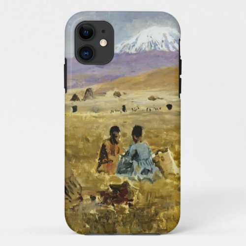 Persians Lunching on the Grass by Edwin Lord Weeks iPhone 11 Case
