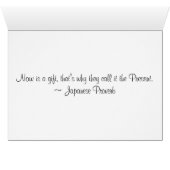 Persimmon and Branches card with Japanese Proverb (Inside Horizontal (Bottom))