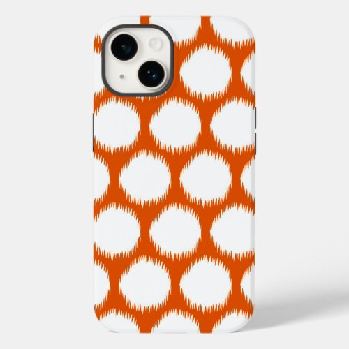 Persimmon Asian Moods Ikat Dots Case_Mate iPhone 14 Case