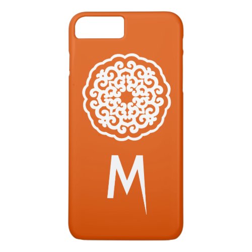 Persimmon Asian Moods Mandalla with initial iPhone 8 Plus7 Plus Case