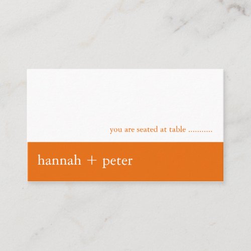 Persimmon Banner :: Guest Seating Card Business Cards