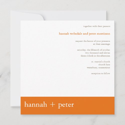 Persimmon Banner :: Wedding Invitation