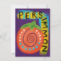 Persimmon Fruit Greeting Card