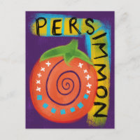 Persimmon Fruit Postcard