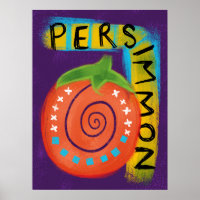 Persimmon Fruit Poster Wall Art
