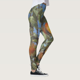 Persimmon Fruit Tree Beautiful Original Artwork Leggings
