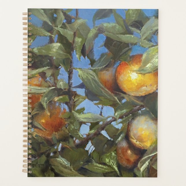 Persimmon Fruit Tree Beautiful Original Artwork Planner (Front)