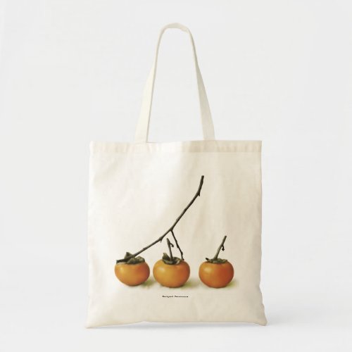 Persimmon  Fruit Tree Montage Modern Design Tote Bag