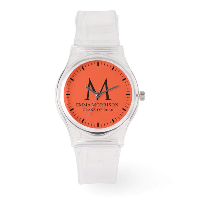 Persimmon Monogrammed Women's Watch (Front)