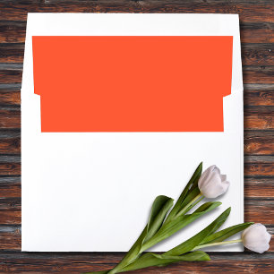 Persimmon Orange bold trendy minimal Envelope Liner