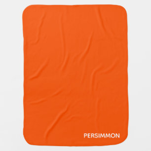 Persimmon red color name baby blanket