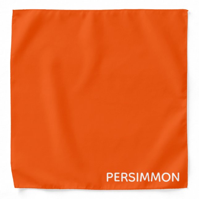 Persimmon red color name bandana (Front)