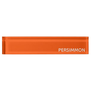 Persimmon red color name desk name plate