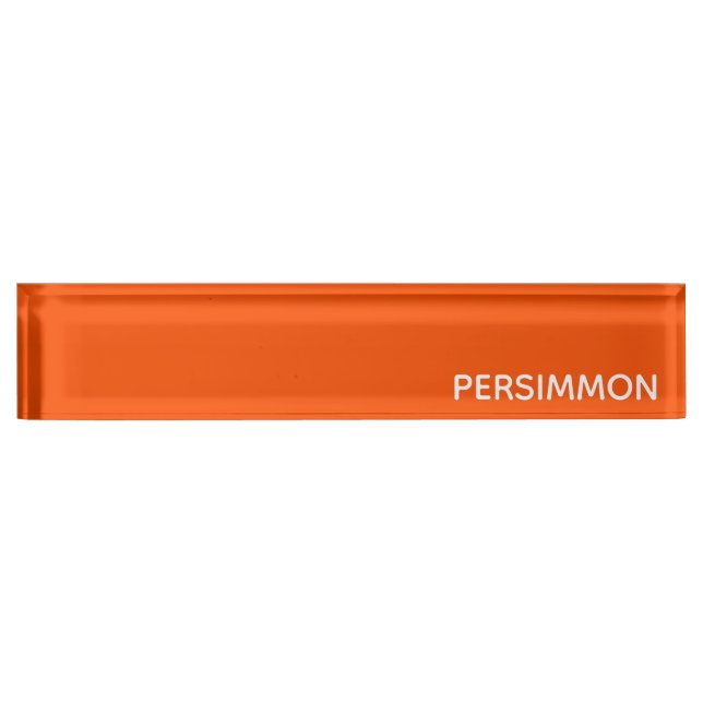 Persimmon red color name desk name plate (Front)