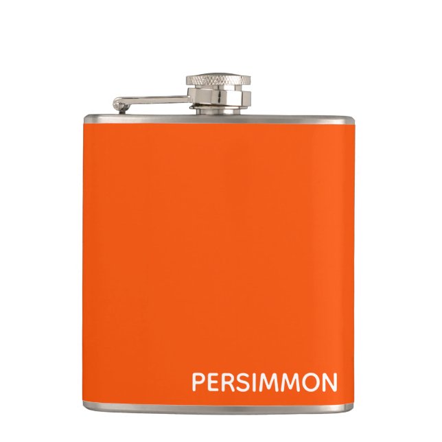 Persimmon red color name flask (Front)