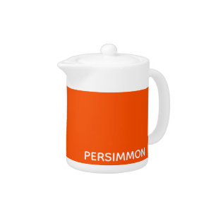 Persimmon red color name teapot