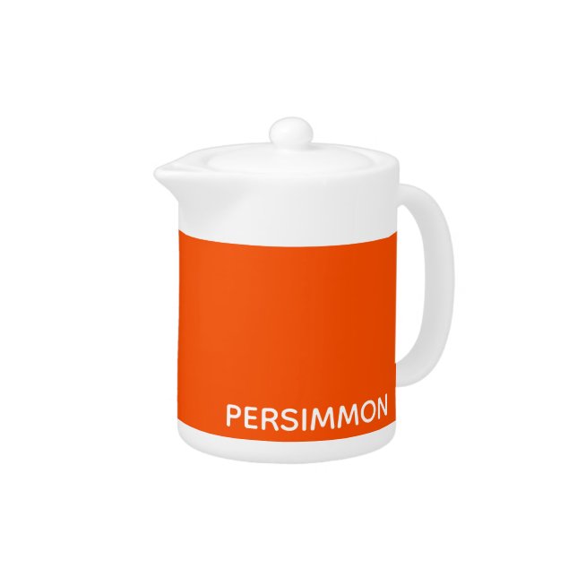 Persimmon red color name teapot (Right)