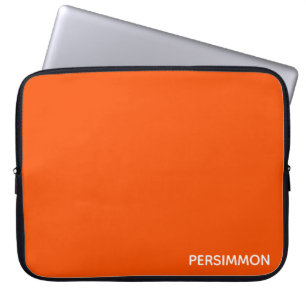 Persimmon red colour name laptop sleeve