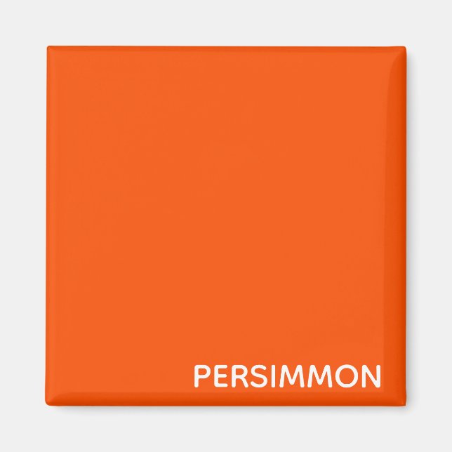 Persimmon red colour name magnet (Front)