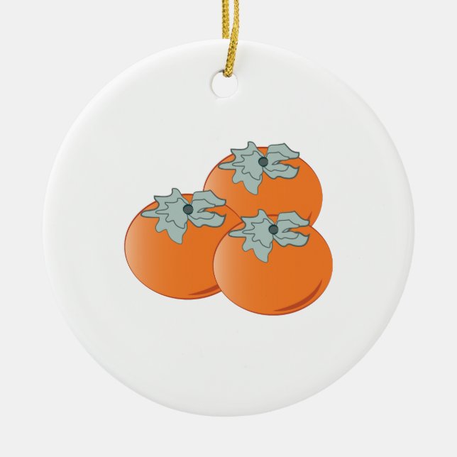 Persimmons Ceramic Ornament (Front)