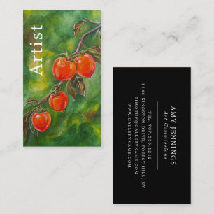 Persimmons in the October Mist by Alfred Fox Business Card