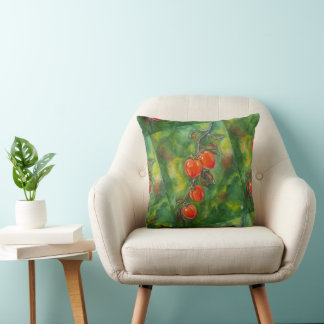 Persimmons in the October Mist by Alfred Fox Throw Pillow