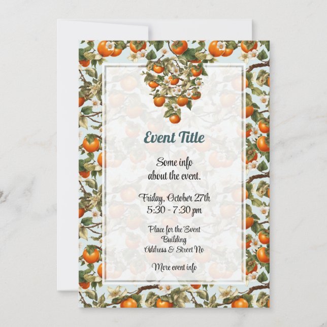 Persimmons Invitation (Front)