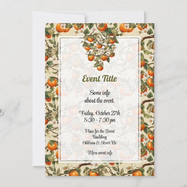 Persimmons Invitation (Front)