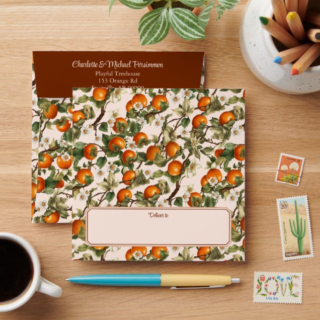 Persimmons Pattern Envelope (Desk)