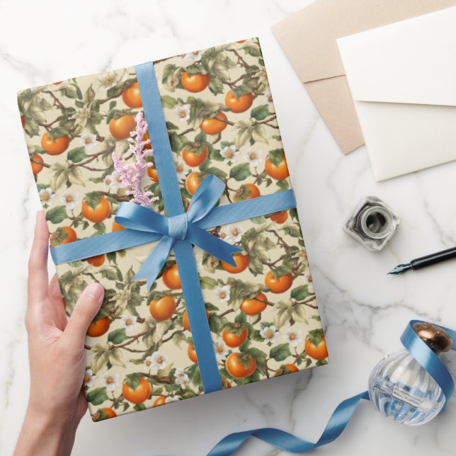 Persimmons Pattern Wrapping Paper (Gifting)