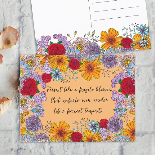 Persist Like a Fragile Blossom Motivational Quote