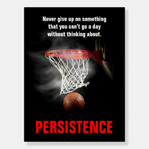 Persistence Basketball Inspirational Motivational Foam Board