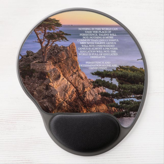 Persistence Calvin Coolidge quote Gel Mouse Pad (Front)