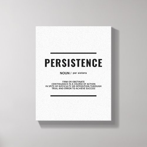 Persistence Definition  Motivational Wall Art