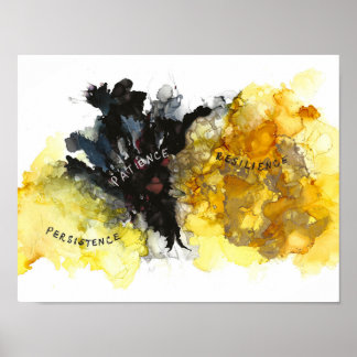 Persistence, Patience and Resilience 13 x10" Poster