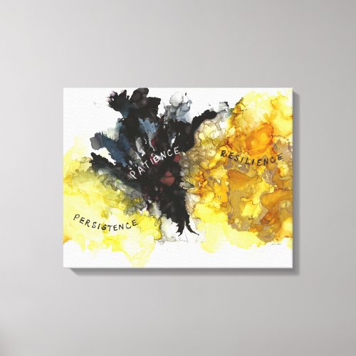 Persistence Patience Resilience wrapped canvas