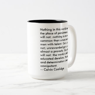 Persistence pays off 15 oz Two-Tone Mug