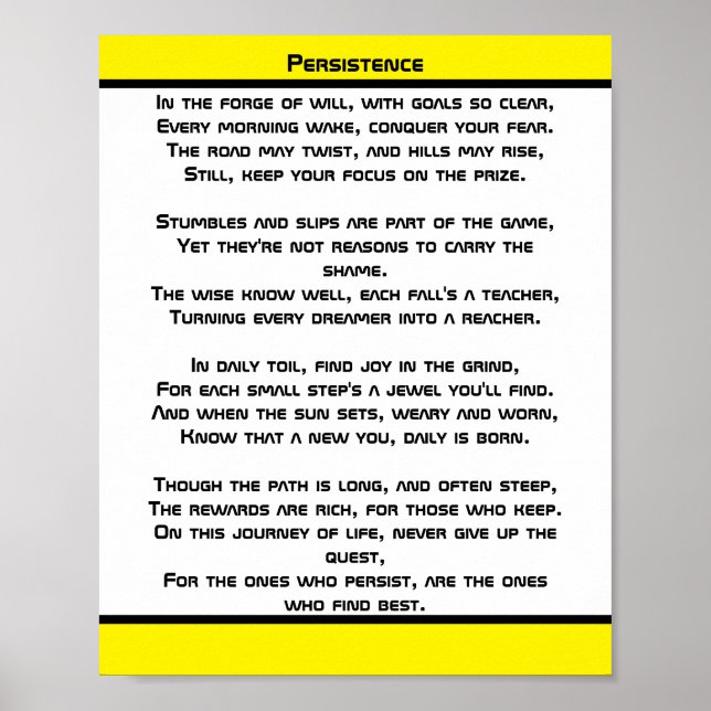 Persistence Poster (Front)