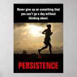 Persistence Running Fitness Training Motivational Poster
