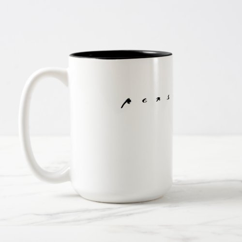 Persistence Subtle Motivational Word Black White Two_Tone Coffee Mug