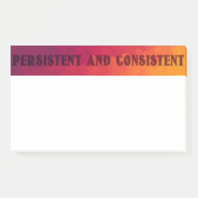 Persistent and Consistent Gradient Post-it Notes (Front)