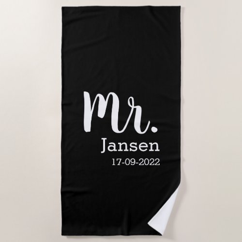 Persistent wedding gift for men  beach towel
