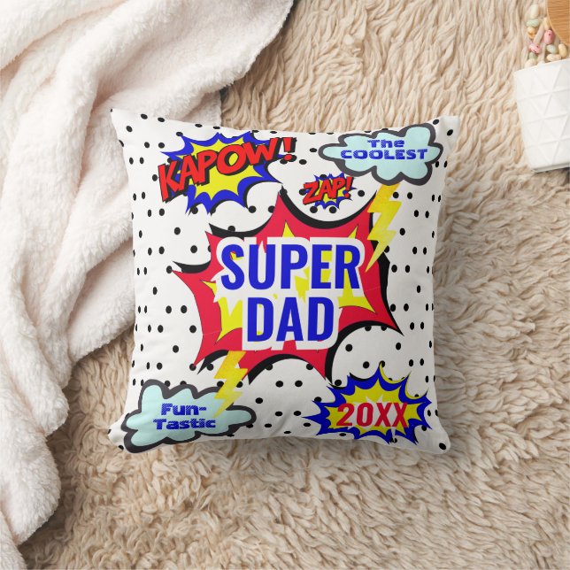 Persoalized Super Hero Comic Book Throw Pillow (Blanket)