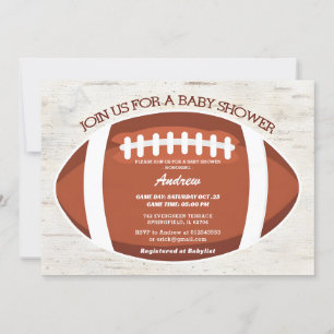 Persoanal Modern Touchdown football Baby Shower Invitation