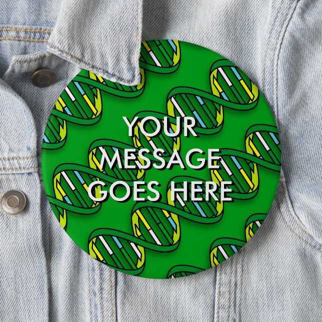 Persoanlised DNA pattern Science Pinback Button (In Situ)