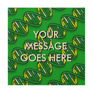 Persoanlised DNA pattern Science Wood Wall Art