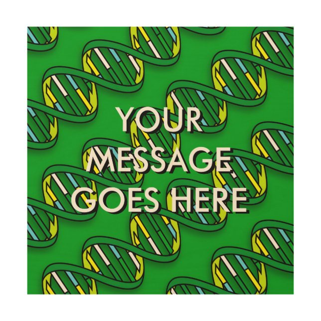 Persoanlised DNA pattern Science Wood Wall Art (Front)