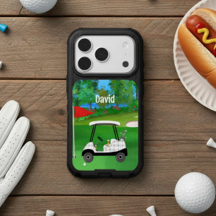 Persoanlized Golf With Cart, Beer, Hotdog iPhone 17 Pro Case