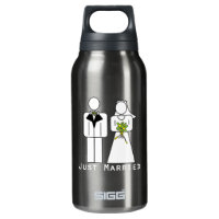 Persoanlized Just Married Insulated Water Bottle